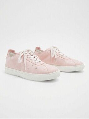 Isaac Mizrahi Faux Suede Fashion Sneaker Crystal Pink Size 7.5 M